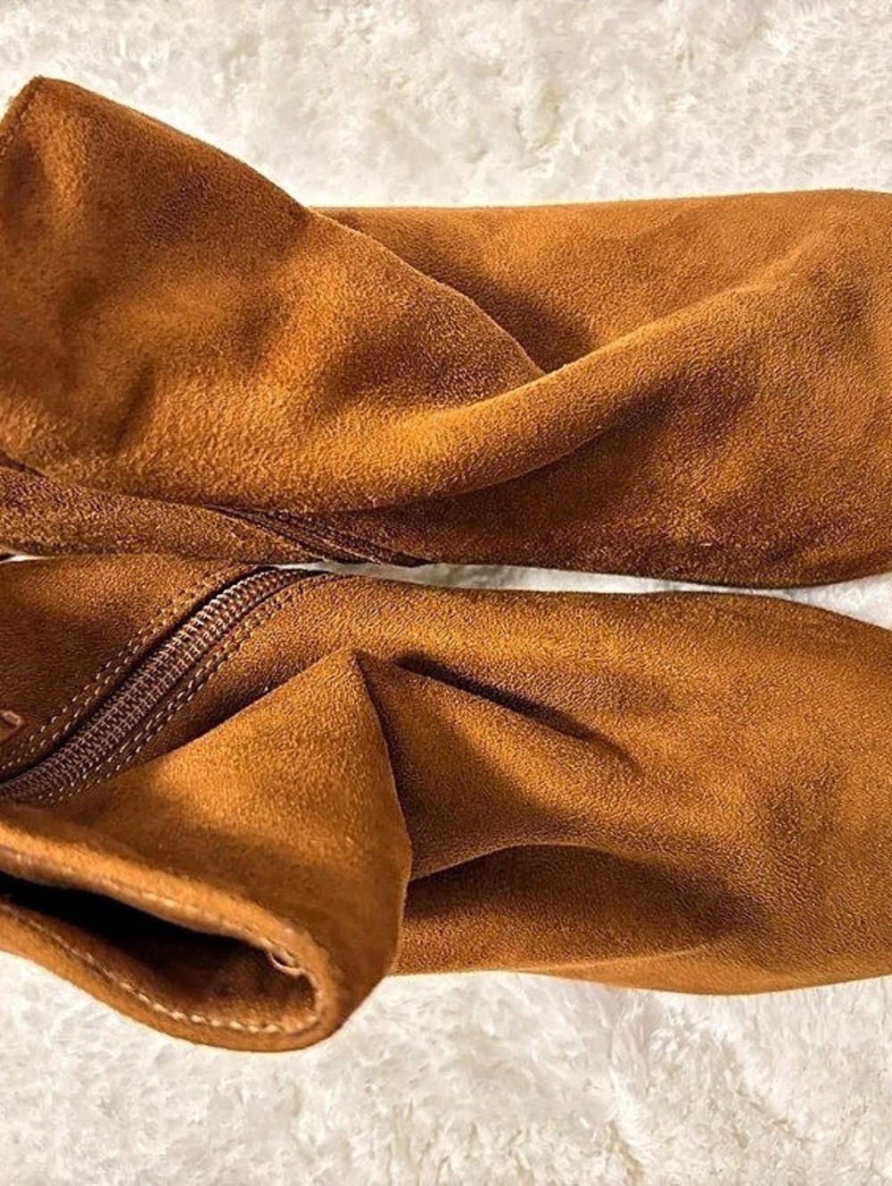 ROUGE Brown Over-the-Ankle side Zipper boots Sz.10